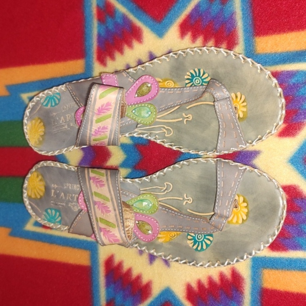 L'ARTISTE SANTORINI SLIDE SANDAL EU 39 US 8.5-9